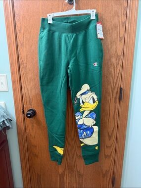 Champion Green Donald Duck Graphic Sweatpants- NWT
